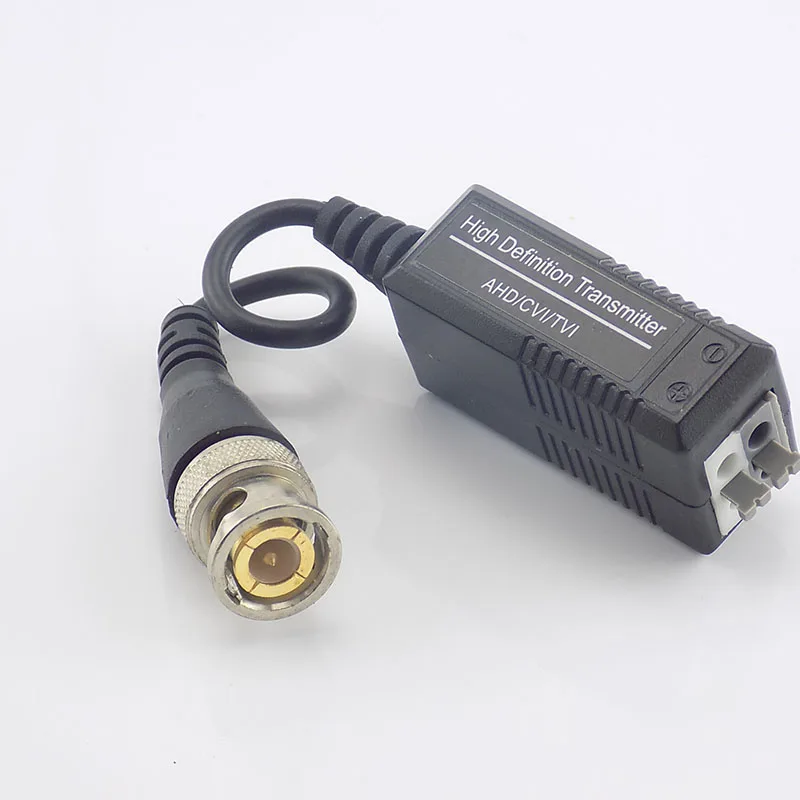 1pair BNC UTP Cat5/5e/6 Video Balun Transceiver Adapter Transmitter for HD 720P 1080P AHD CVI TVI  CCTV Camera