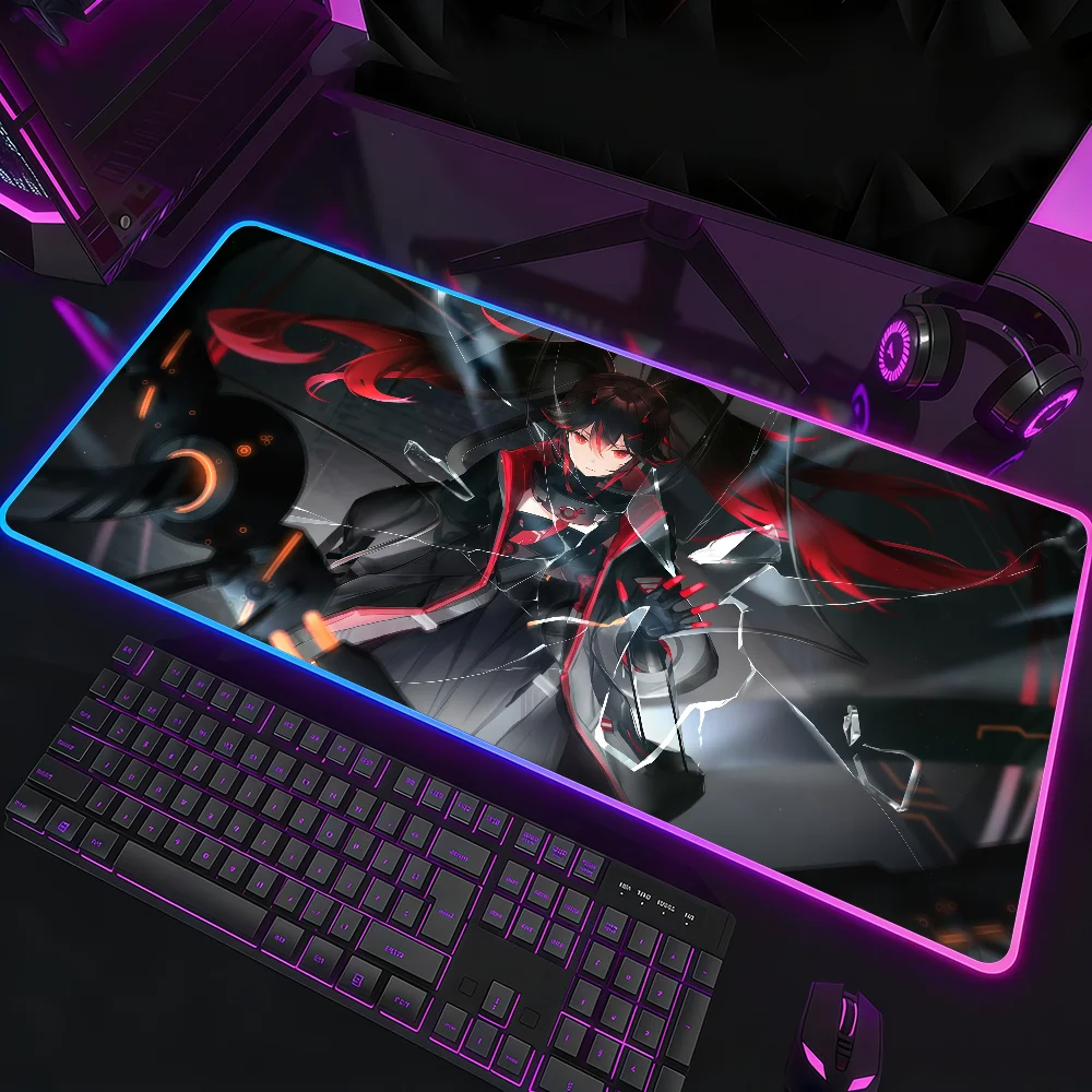 Game Punishing G-Gray R-Raven   Mouse Pad Waterproof RGB LED Light Colorful Game Keyboard Non-slip Cover Desk-mat Surface