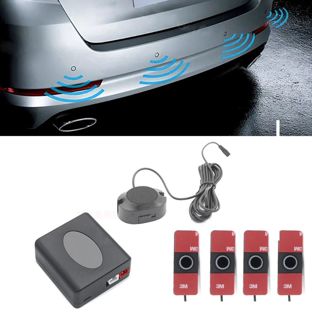 

4 Sensors Buzzer 16.5mm Car Parking Sensor Kit Reversing Sound Alert Indicator Probe System Pz330-xk16.5