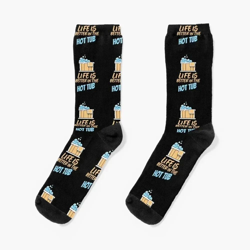 

Life is better in the hot tub Socks japanese fashion custom sports Children's essential Socks For Men Women's