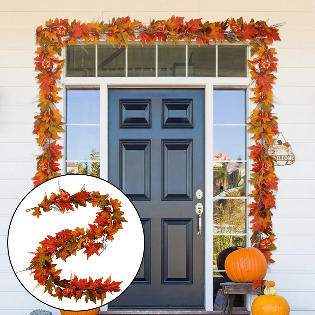 

Гирлянда из тыквенной ягодной лозы для осеннего и украшения дома на День Благодарения, изготовленная из прочного пластика, товары для вечеринок