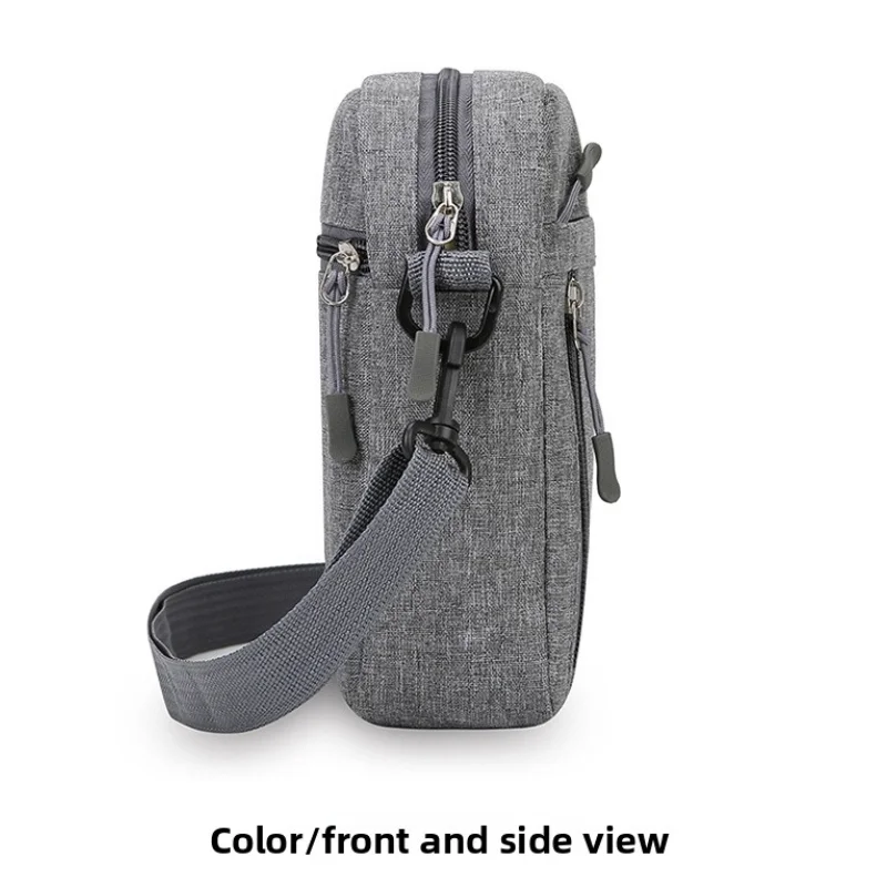 حقيبة كتف كاجوال للرجال، حقيبة ساعي عصرية مضادة للرش من النايلون، حقيبة هاتف محمول خفيفة وبسيطة للسفر في الأعمال