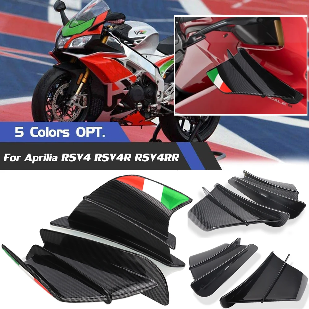 

For Aprilia RSV4 Winglets Air Wind Deflector Aerodynamic Wing Spoiler Fairing Motorcycle Accessories RSV4R RS4 R 2020 2021 2022