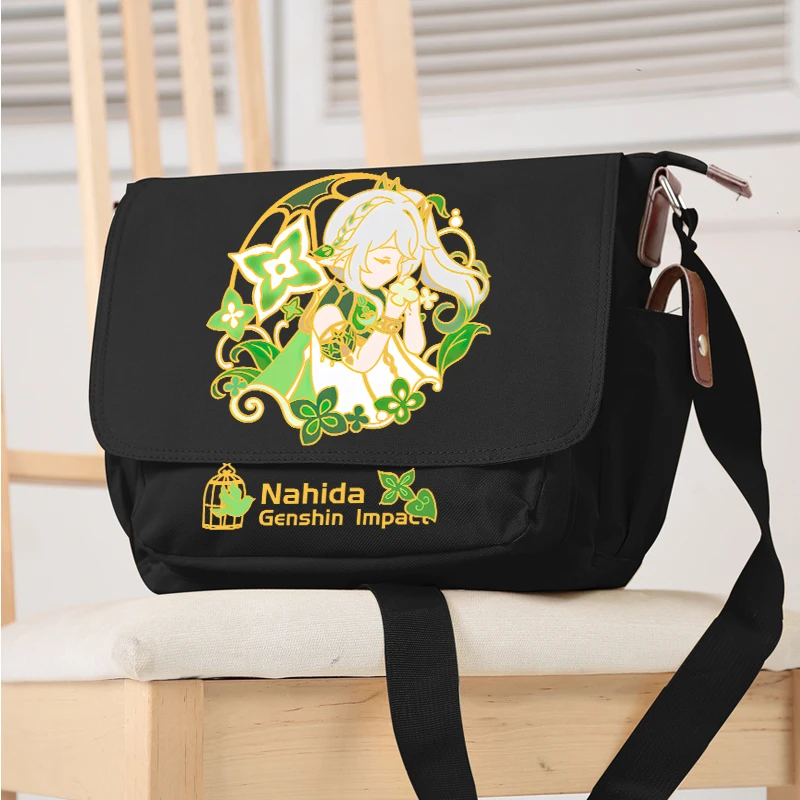 Genshin Impact Anime Kazuha Zhong Li Handbag Shoulder Bag Fashion Crossbody Messenger Student Bag Cartoon Travel Shopping Book