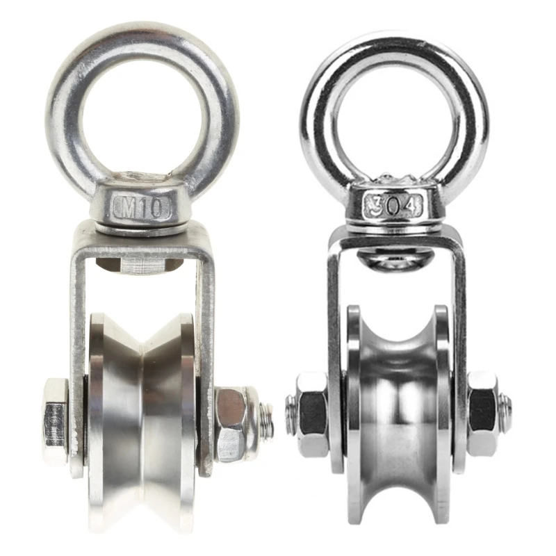 Pulley Silent 304 Stainless Steel Duplex Bearing Pulleys Roller Dropship