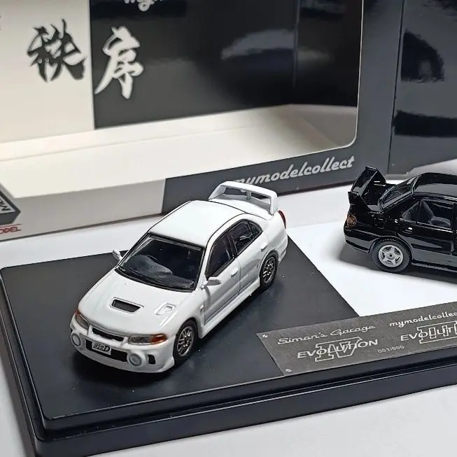 Simon Co-signed The Foshan Exhibition EVO Two-car Limited 500 Sets of 1/64 Alloy Model Signature Edition