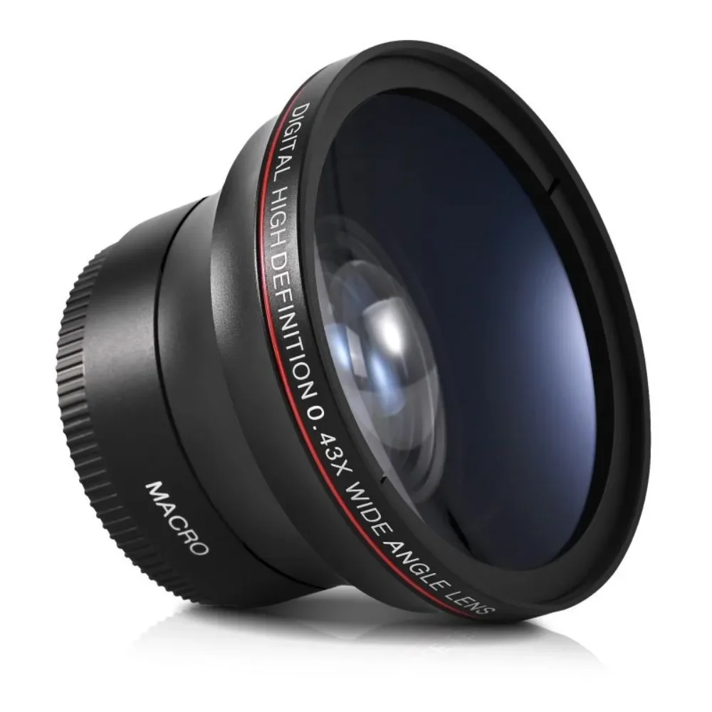 

49mm/52mm/55mm/58MM Super Wide Angle Lens 0.43x With Macro Portion Affiliated Lens for Cannon Nikon Sony Camera Lens