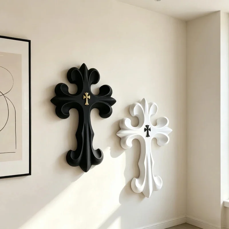 

Cross Wall Decor French Luxury 3d Minimalist Nordic Style Sculpture For Bedroom Wall Hanging Accent As Elegant Gift For Couples