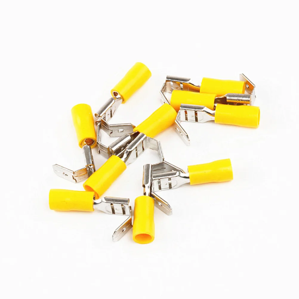 

100Pcs Waterproof Wire Terminals 63mm Female Male Insulated Connectors 10-22awg Red Blue Yellow Wire Terminals