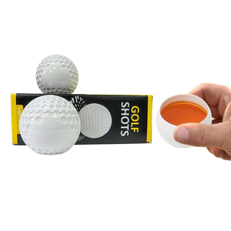 

1/3pcs Golf Ball Shaped Shot Glass Washable Reusable Wine Cup Plastic Shot Glass With Lid Great Present Idea