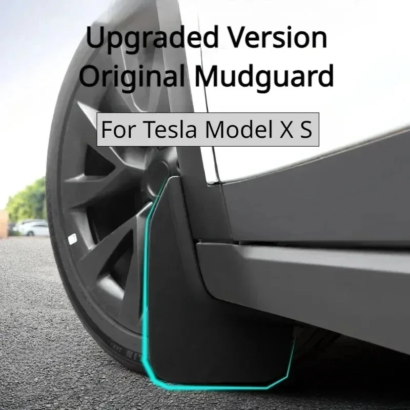 Kotflügel für Tesla Model X S Upgrade Schmutzfänger Auto Spritzschutz Ersatzschutz 4er-Set Schmutzfänger Auto Exterieur Zubehör 2026