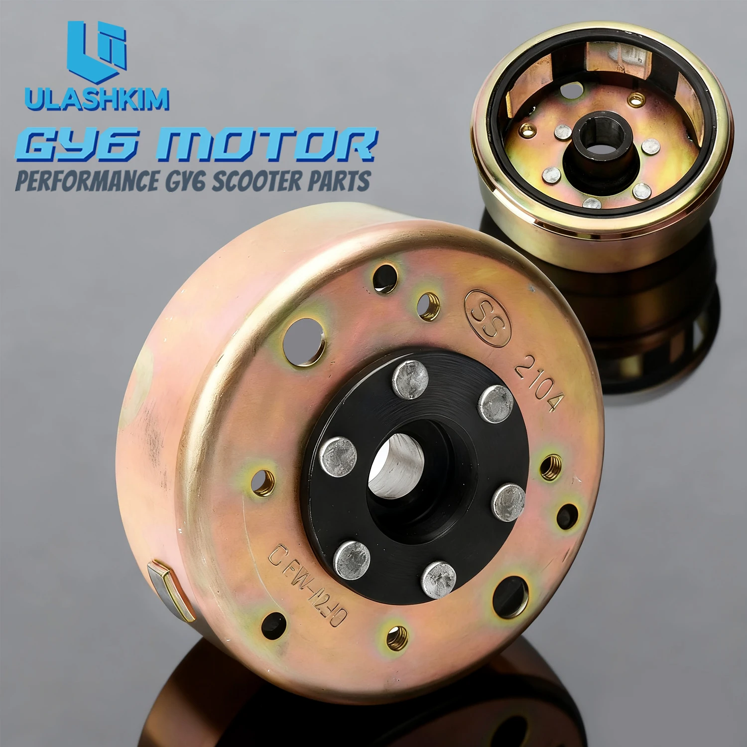 

Магнитный двигатель GY6 125cc, красивый парень, магнитный двигатель GY6 125, магнитный стальной 6-полюсный маховик