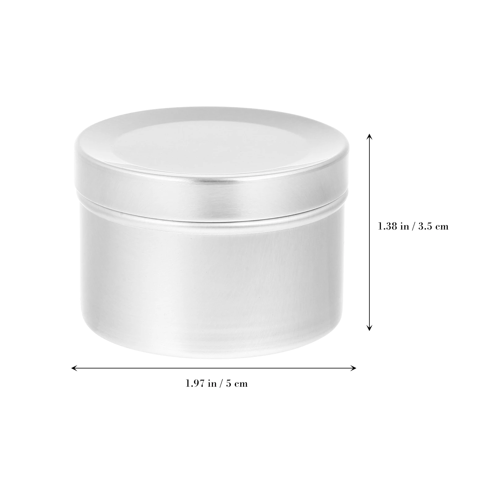 6Pcs Empty Aluminum Jars Round Shaped Refillable Containers for Cosmetics DIY Creams Tightly Sealed Spiral Caps Lightweight