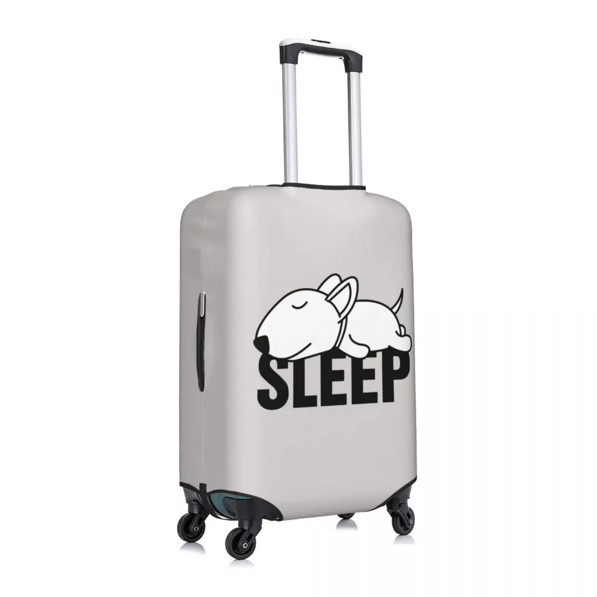 Custom Sleeping Bull Terrier Dog Luggage Cover Fashion Cartoon Animal Suitcase Protector Covers Suit For 18-32 inch