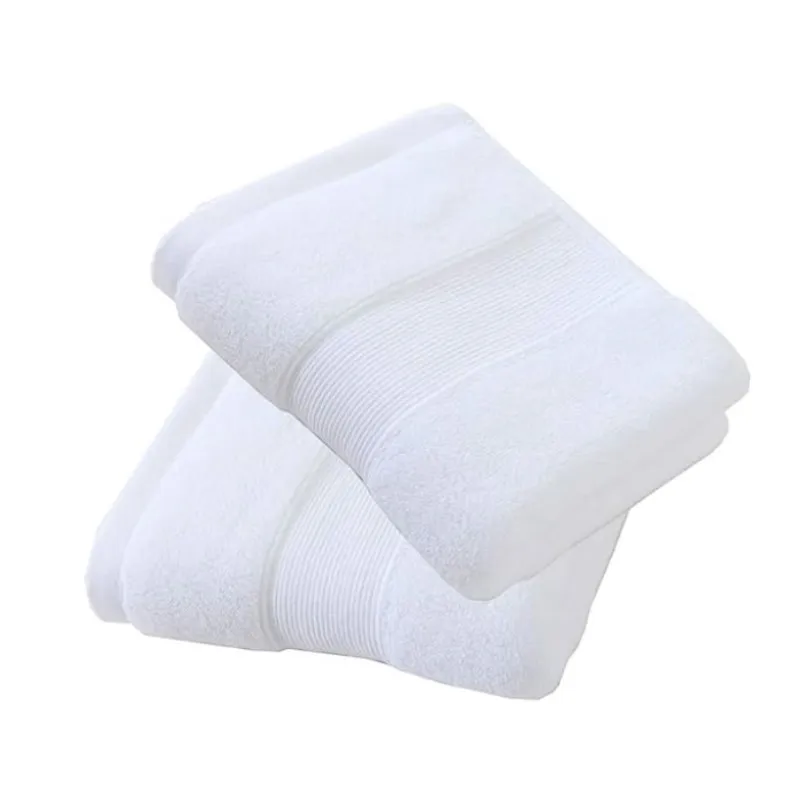 

Set of 2 Thickened & Soft Hotel Bathroom Cotton White Towels Set Durable and Super Absorbent Face Hand Bath Towels for Daily Use