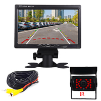 Universal 7 Inch  HD TFT LCD Screen Car Monitor 1024*600 Reverse Parking Assistance with CCD IR Rear View Camera for Truck