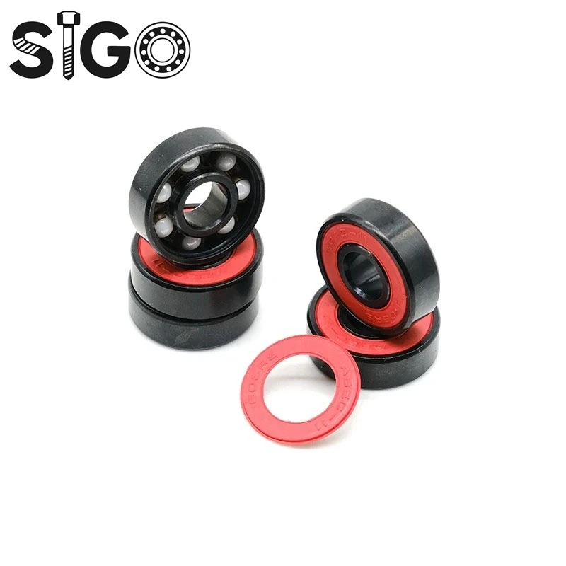 1Pcs 608 2RS Hybrid Ceramic Bearing ABEC-11 8x22x7 Mm Skateboard Spinner Ceramic Nitride Pro Series 608 Ceramic Ball Bearings