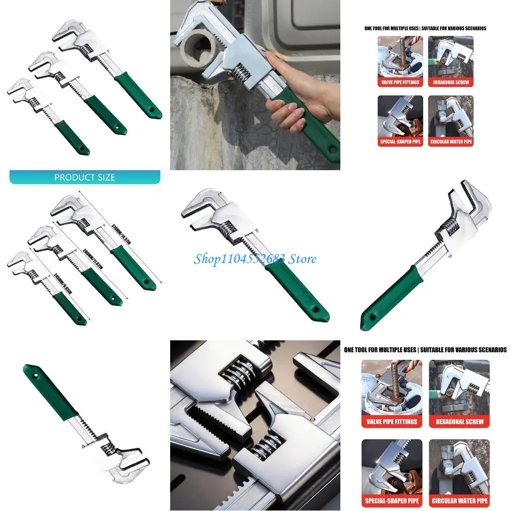 

Y6GD Straight Pipe Wrench 9",11",15" Pipe Plier Adjustable Plumbing Hand Wrench