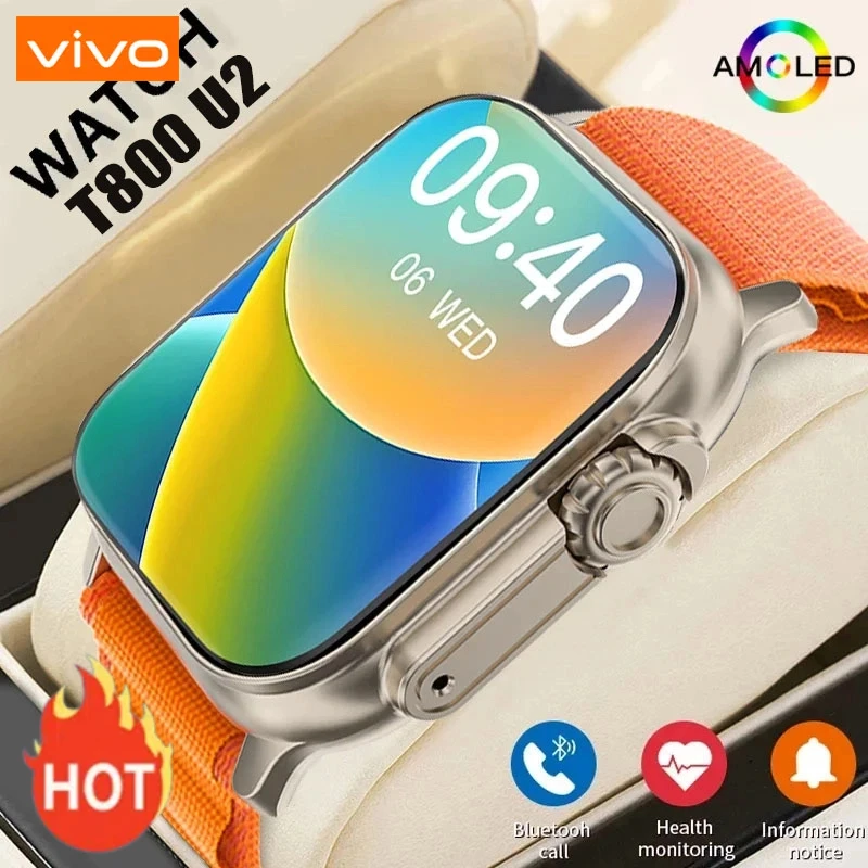 

VIVO C90 Ultral 2 Smart Watch waterproof Men Women Track Bluetooth Call Music Games Wireless Charging Smartwatch Valentine Day