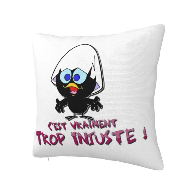 Nordic Style Calimero Cushion Covers 40x40cm Polyester Cartoon Comic Pillow for Car Square Pillowcase Home Decor