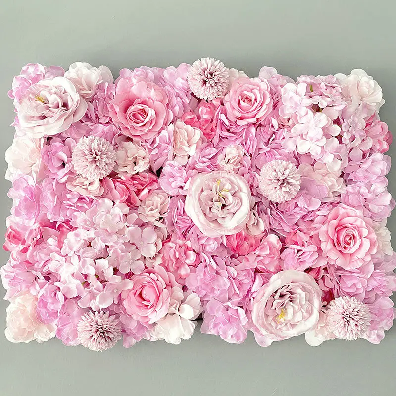 Purple Pink Aritificial Flower Wall Panels for Christmas Decoration Birthday Party Display Window Backdrop Decor Rose Artificial