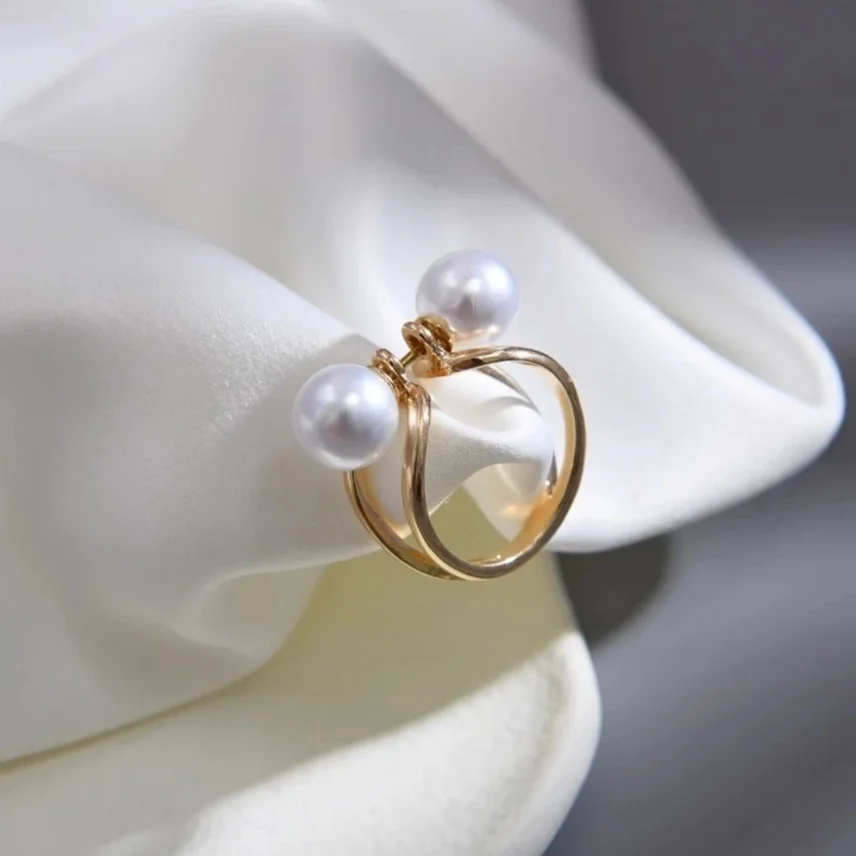 Pearl Silk Scarves Buckle Ring Clips Women Hollow Scarf Buckle Clips Holder Shawls Ring Female Clothing Metal Brooches Pins
