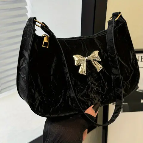 Sweet Fresh Small Bow Handbag for Women Trendy Underarm Shoulder Bag, Suitable for Daily Use, Outings, Dates, Parties, Gifts.