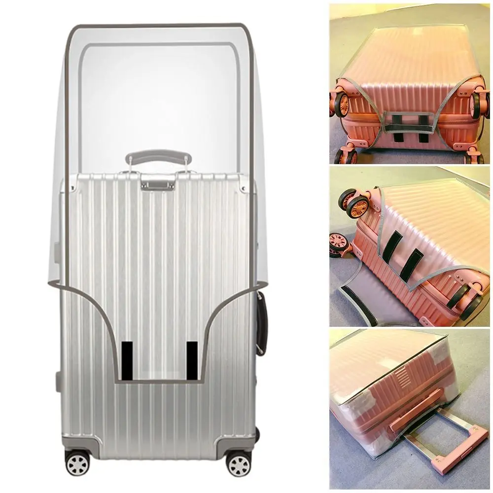 16-28 Inch Travel Luggage Cover PVC Transparent Luggage Protector Cover Waterproof Dustproof Suitcase Protector Cover Luggage