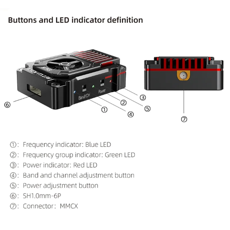 

Durable-TOTEM 5.8G 2.5W 25Mw 2500Mw VTX Video Transmitter For FPV Traverser, Fixed Wing, Durable Fine Workmanship