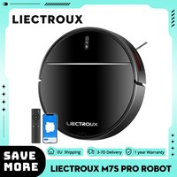 Liectroux X6 Robot Vacuum Cleaner, 6500Pa Suction, LDS Laser Navigation, 235ml Water Tank, 400ml Dustbin, 5 Maps Saved, 2600mAh