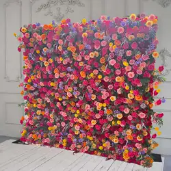 Royal Series 3D Deluxe Edition Rose Red Rose Yellow Hydrangea wedding background Mixed flower wall Peony fabric party decoration