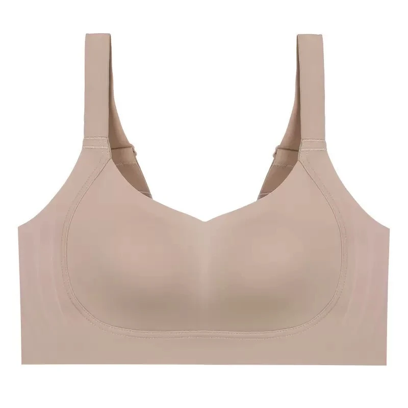 KUCLUT Size Comfortable Traceless Breathable Bra for Women with Wide Shoulder Straps Steel Ring Free Supportive Thin Underwear 6