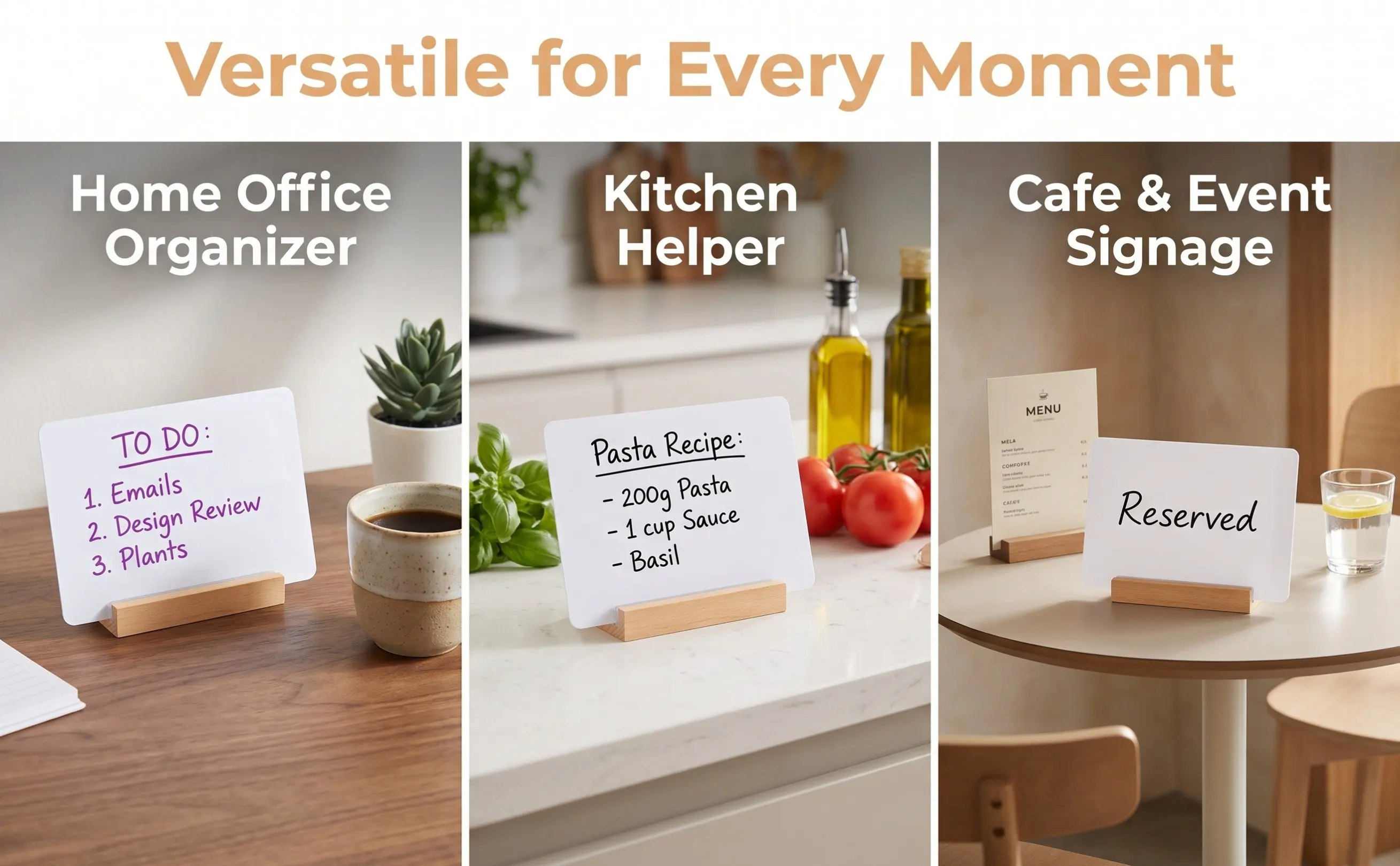 Mini Dry Erase Sign Personal Board for Desk Boards with Stand Small Office Product