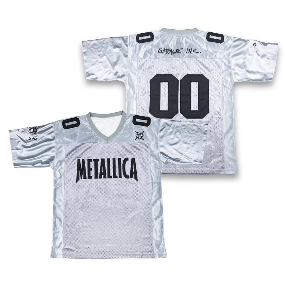 Neues Metallica Garage Inc 00 Fußball-Mesh-Trikot für Damen und Herren, Y2K Metal Rock Band Streetwear, Oversized Sport-T-Shirt, Schnelltrocknend – Detail 3