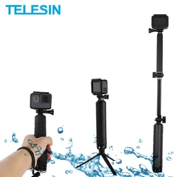 TELESIN Waterproof Selfie Stick Tripod Floating Hand Grip Monopod 3 Way Grip For GoPro Hero 13 12 11 10 Insta360 DJI Action 5 4