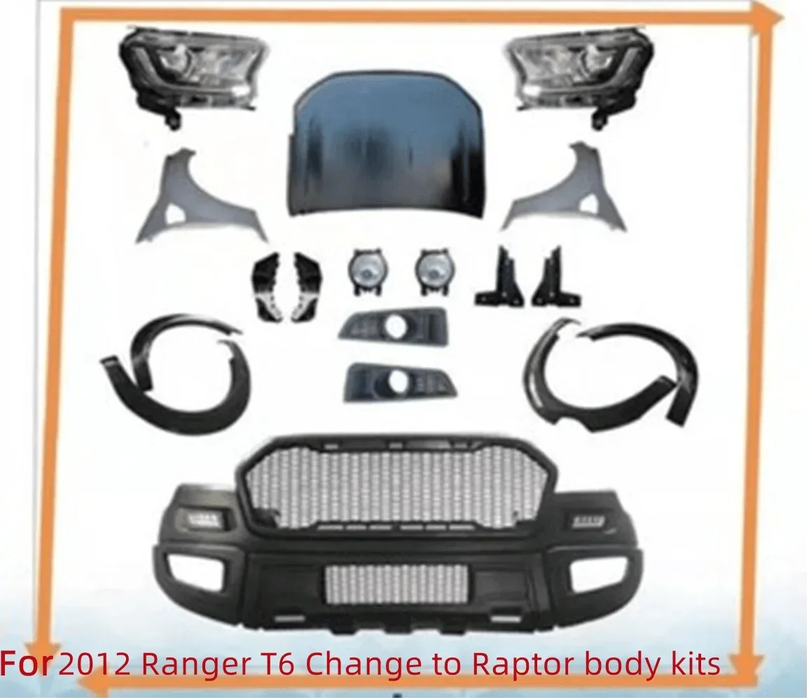 

Front Bumper assembly for Ford Ranger T6 Raptor body kits grill headlight hood