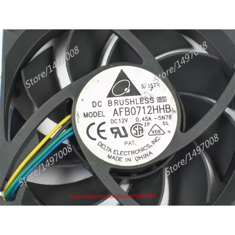 

Delta Electronics AFB0712HHB 5N78 DC 12V 0.45A 70x70x15mm Server Cooling Fan