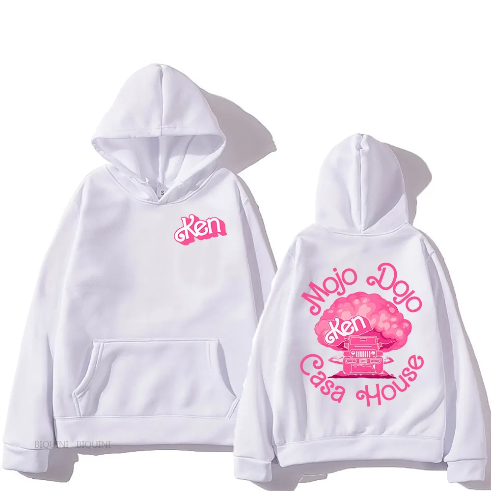 Sudaderas con capucha rosas de Barbenheimer Kenough Kenergy, sudadera Ken Mojo Dojo Casa House, jerséis con estampado gráfico de dibujos animados