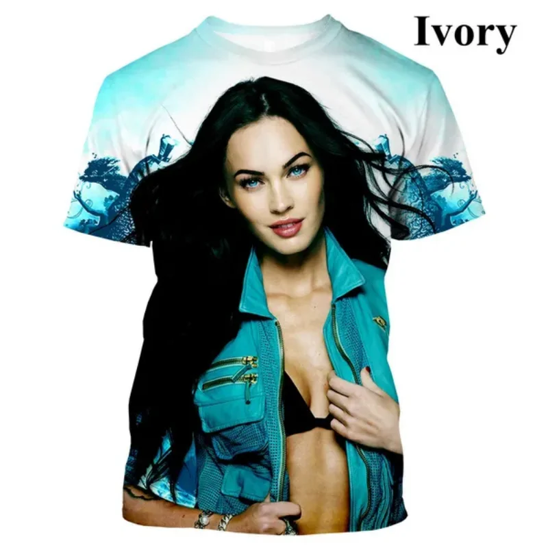 Moda Sexy attrice Megan Fox 3D Print T-Shirt nuovi uomini abbigliamento Hip Hop Unisex T-Shirt oversize Harajuku Street top Tees