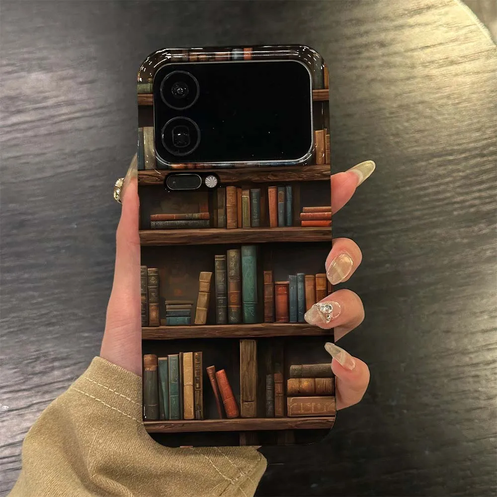 Vintage Bookcase Collection Cover For Xiaomi 17 15 14 14T 13 13T 12T 11 Pro Max Lite Ultra 5G Wave Oil Feilin Phone Case
