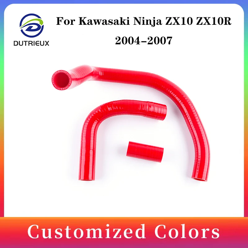 

For 2004-2005 2006 2007 Kawasaki ZX10R ZX10-R Silicone Radiator Hose Kit