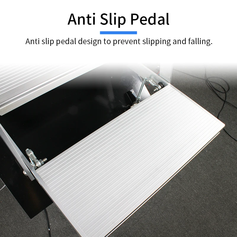 Caravan Accessories RV Steps 5 Steps Folding Manual/Electric Stairs With LED Light & Adjustable Double Support Feet view 3