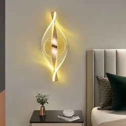 Nordic Acrylic LED Wall Lamps Indoor Lighting Home Decor Wall Sconces Lamp For Staircase Bedroom Bedside Study Living Room Light
