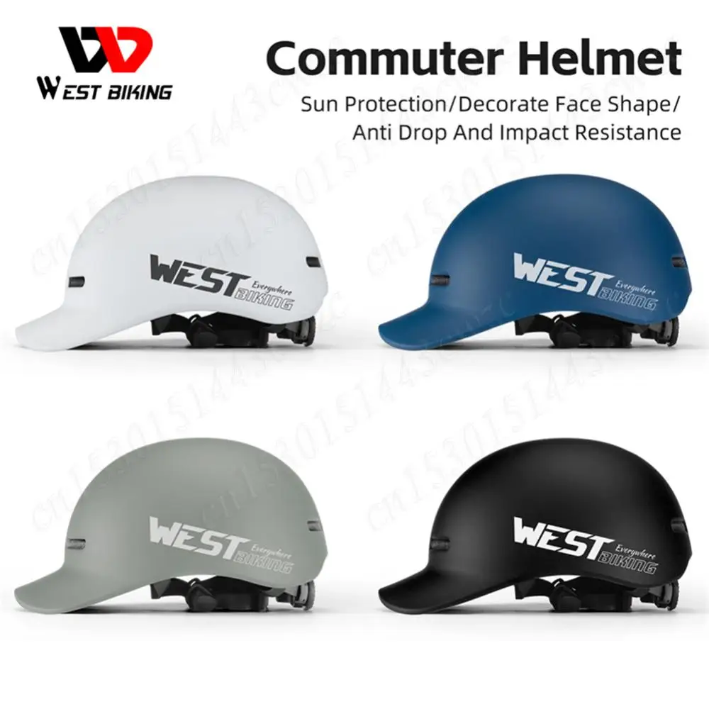 WEST BIKING Bicycle Helmet Skateboard Helmet Sports Helmet Motorcycle Helmet Adjustable Baseball Cap Half Helmet with Vents