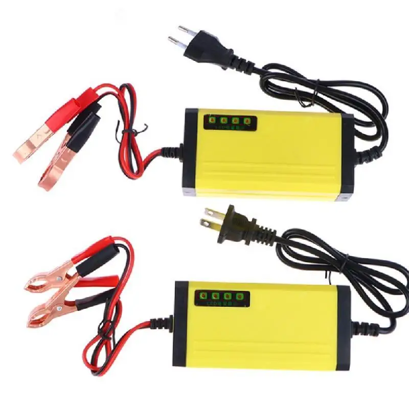 220V Power Puls Repair Charger Car Battery Charger 12V 2A LED Display Moto Truck Battery Charger Wet Dry Lead Acid Battery