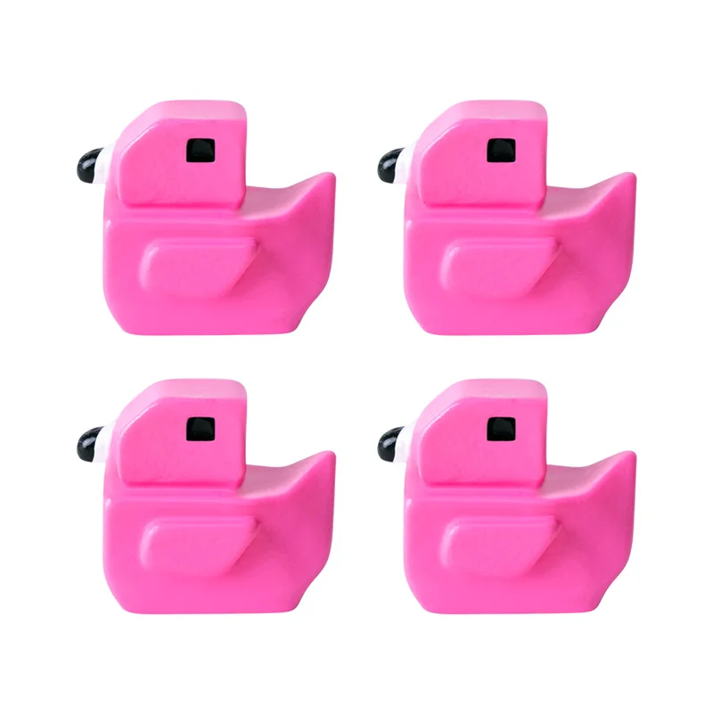 1pc Mini Resin Square Flamingo Statue Micro Landscape Decoration For Car Home Desktop Ornaments