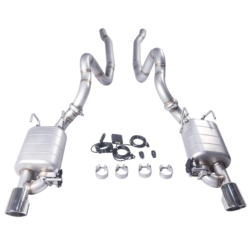 [Custom product] For Ford Mustang 3.7L 5.0L V6 V8 stainless steel valve exhaust pipe system Roar