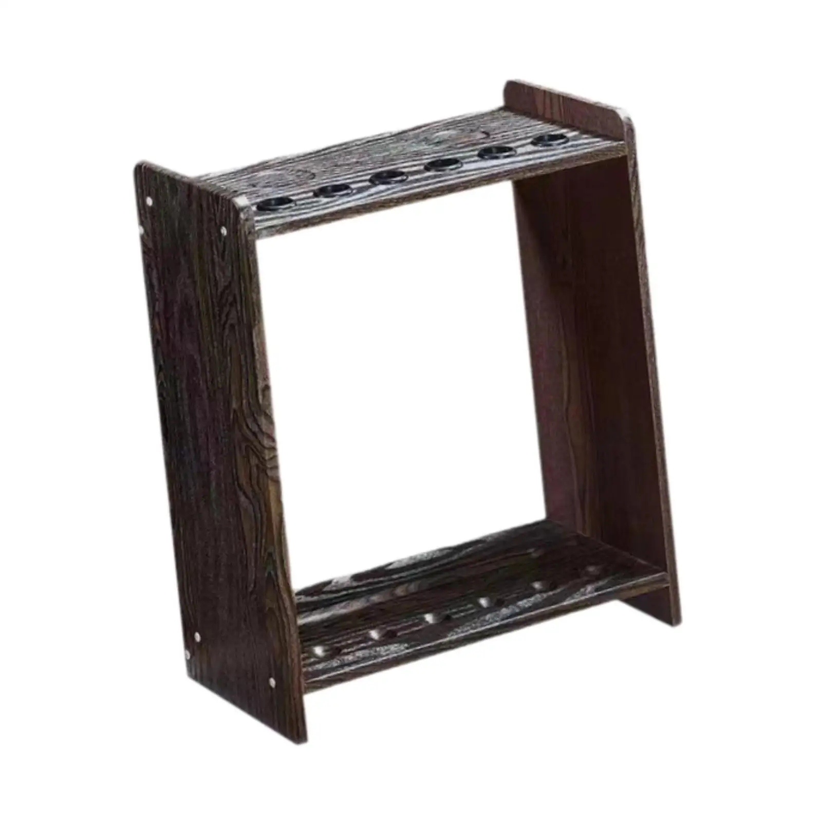 Floor Standing Wooden Pool Cue Holder Rack Multiple Storage Slots for Billiard Stick Organization
