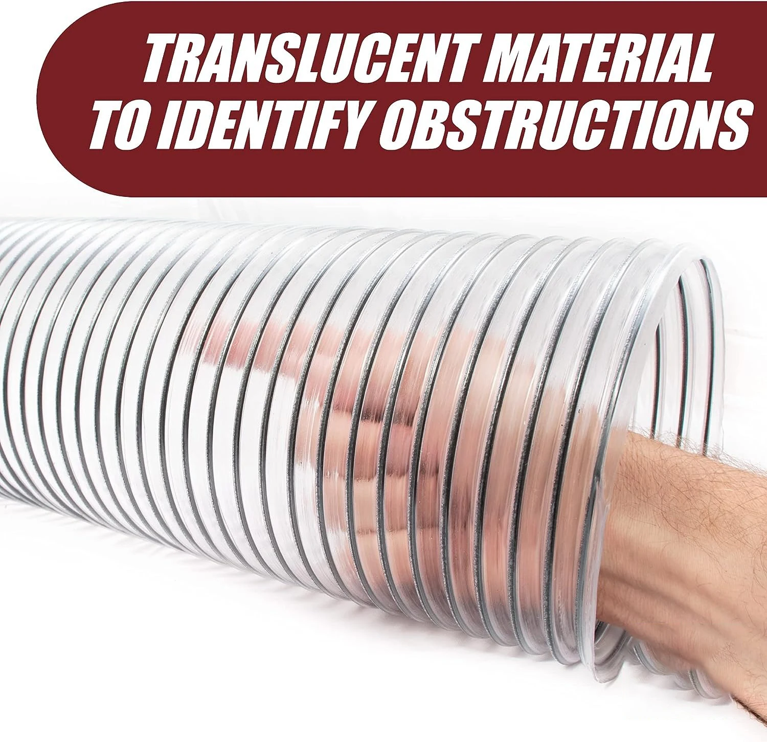 Imagem -02 - Manguera de Recolección de Polvo de Pvc Transparente Con Diámetro Exterior de y 100 mm para Usar Con Colectores de Polvo Con Puertos de 21 2. Ideal para Aspiradoras de Tienda