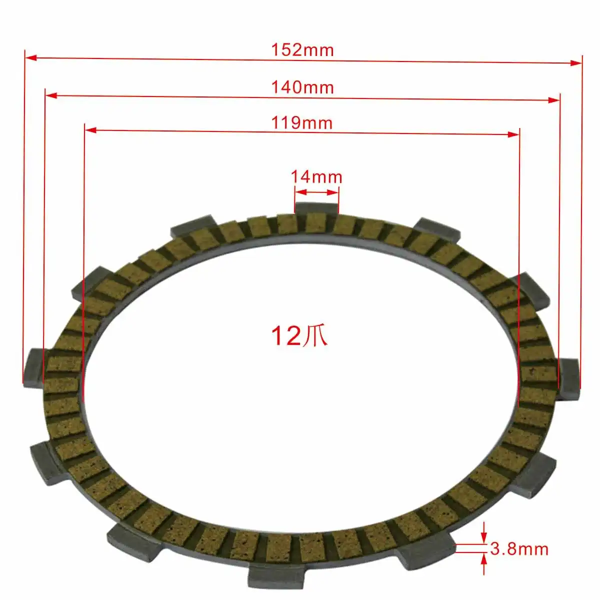 10PCS For Honda ST1100 1991-2002 ST1100A ABS 1992-2002 ST 1100 Motorcycle Friction Clutch Plates